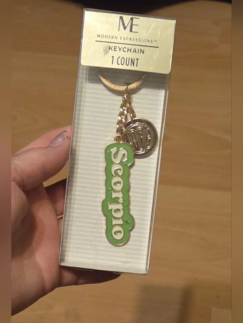 Modern Expressions Scorpio zodiac keychain made of metal and enamel